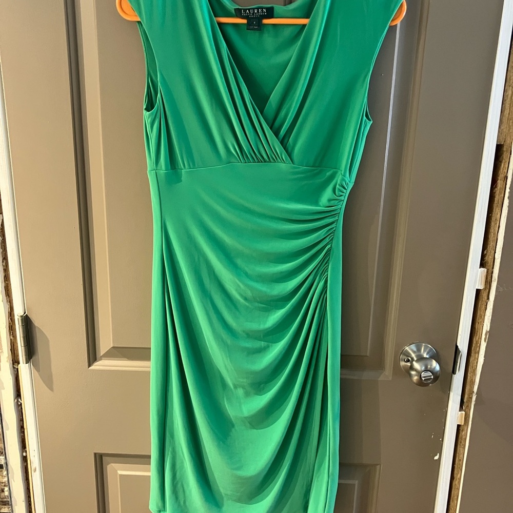 Lauren by Ralph Lauren Green Sleeveless Dress Size 4
